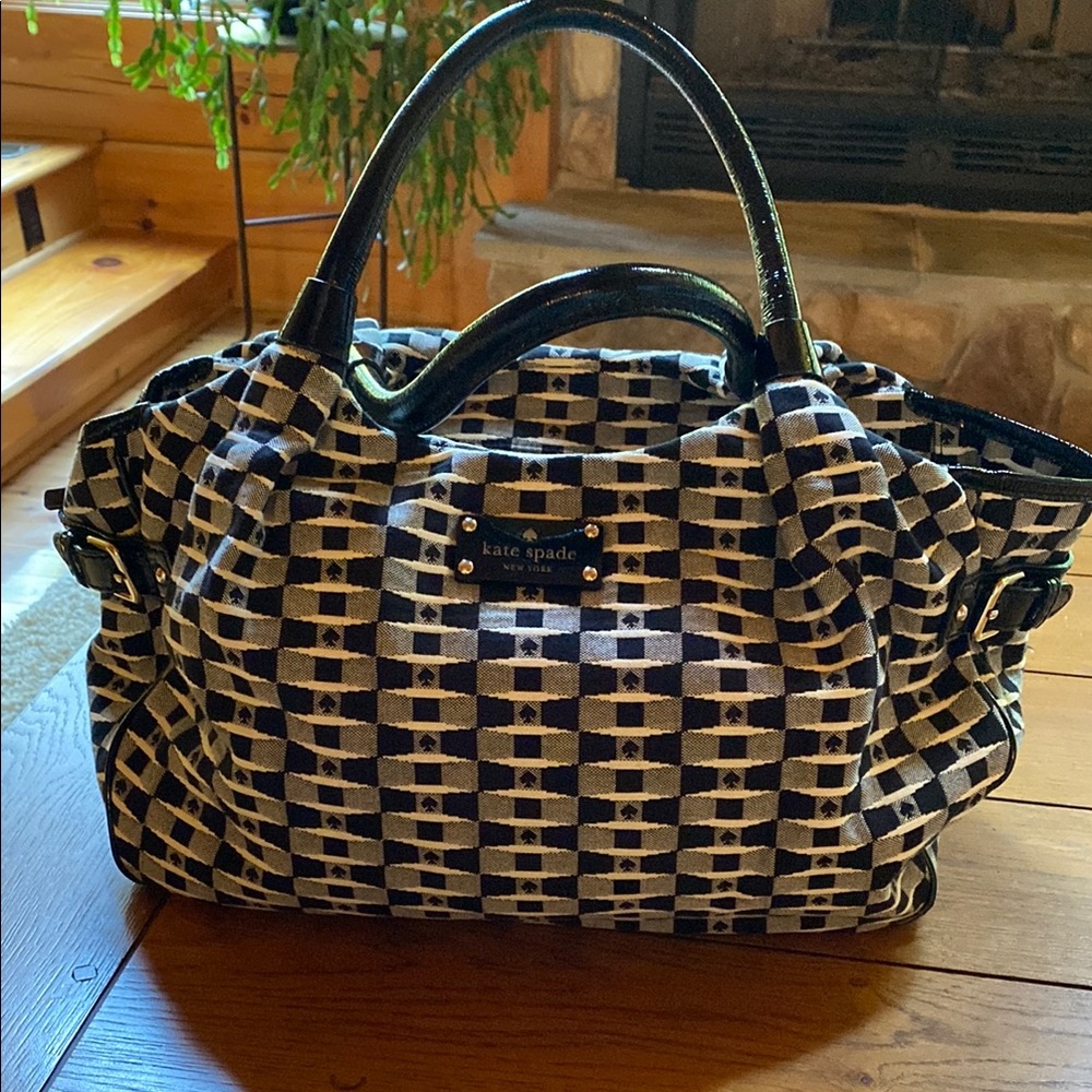 Kate Spade Black and White Checkered Women's Bag